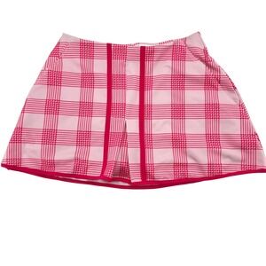 Bobbe Active Pink Plaid Tennis Skort Built-in Shorts UVP50+ Women XS